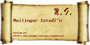 Meilinger István névjegykártya